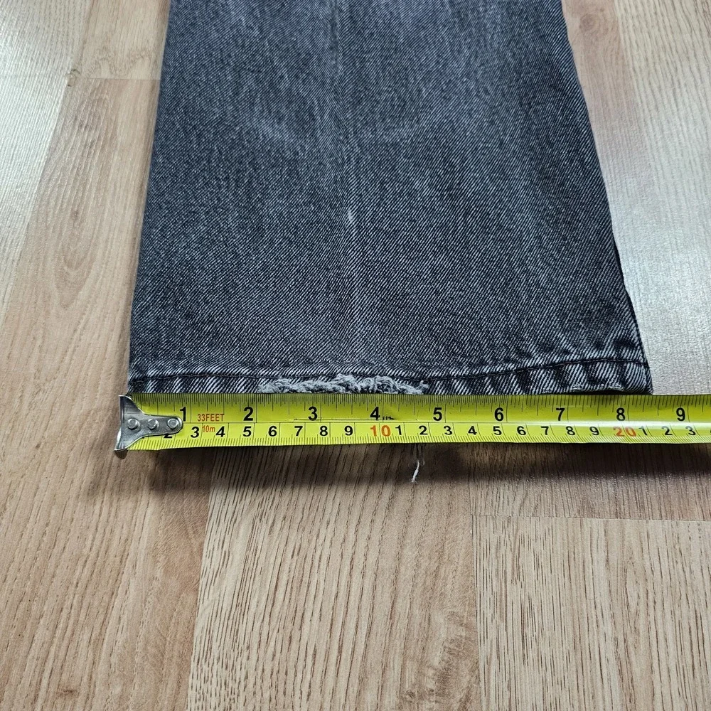 Vintage‎ Levis Jeans Mens 34x34 Black Denim 505 Regular Fit Straight Pants Y2K